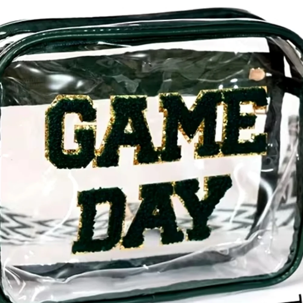Game Day Stadium Clear Bag Purse~Black